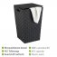 Wäschetruhe Mod. Adria Square Schwarz, 48 ltr. Fassungsvermögen - 2