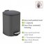 Treteimer Mod. Alassio, Grau 5 L, mit Easy-Close Absenkautomatik - 2