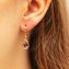 Ohrringe Gold 333 mit echtem Amethyst-Tropfen - 2