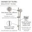 Brauseset Mod. Young Edelstahl gebürstet, Länge Stange: 66 cm - 2