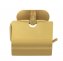 Turbo-Loc® Toilettenpapierhalter mit Deckel Mod. Orea Gold Matt, Befestigen ohne bohren - 2