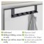 Türgarderobe Mod. Celano Schwarz, 6 Haken, für Türfalzstärken bis 2 cm - 2