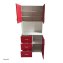 Badschrank Rot Weiß - 2