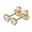 Ohrringe Gold 585 mit 2x Brillant zus. 0,50 ct. - 2