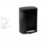 Treteimer Mod. Leno, Schwarz 5 L, Easy-Close Absenkautomatik - 2