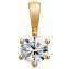 Anhänger mit Kette 750/- Gelbgold 1 Brillant 0,50 ct. - 2