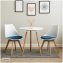 Design-Stühle mit Kunststoffschale und Samt-Sitzki Skandinavischer Look für Esszimmer und Küche - 2