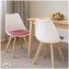 Design-Stühle mit Kunststoffschale und Samt-Sitzki Skandinavischer Look für Esszimmer und Küche - 2