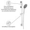 Brauseset Watersaving Chrom, Länge Stange: 70 cm - 2