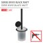 Turbo-Loc® WC-Garnitur Mod. Bivio Black matt, aus satiniertem Glas - 2