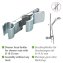 Brausegleiter Mod. Metall Chrom, zum Klemmen - 2
