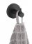 Wandhaken Mod. Bosio inkl. Kleber, Schwarz matt, Befestigen ohne bohren - Power-Loc® - 2