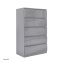 Sideboard Kenji 5 Schubladen Hochglanz Grau - 2
