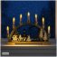 Moderner Schwibbogen LED Holz Grau mit Weihnachtsmotiv und 7 LED Kerzen - 2