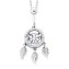 Anhänger mit Kette 925/- Sterling Silber rhodiniert  19 Zirkonia - 2