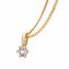 Anhänger mit Kette 585/- Gelbgold Brillant SI Vollschliff  Rund - 2