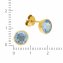 Ohrringe Gold 585 mit echtem Blautopas (beh.) 7mm - 2
