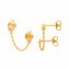 Doppelohrstecker 925 Sterling Silber gelb vergoldet - 2