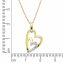 Halskette 375/- Gelbgold 2farbig Zirkonia Herz - 2