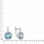 Ohrringe Weißgold 375 mit echtem Blautopas (beh.) und Zirkonia-Steinen - 2