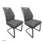 Modernes 2er Set Schwingstühle Hellbraun mit elegantem Design - 2