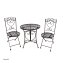 Romantische Gartenmöbel im Vintage-Stil 3-teiliges Bistro-Set aus Metall - 2