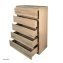 Kommode mit 5 grifflosen Schubladen Sonoma Modernes Design - 2