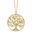 Anhänger mit Kette 925 Silber vergoldet Lebensbaum Zirkonia weiß - 2