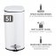Kosmetikeimer Mod. Collungo, weiß, Stahl/Kunststoff, 5L, Easy-Close, mit herausnehmbarem Innenbehälter - 2