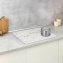 Abdeckmatte Mod. Marmor, weiß, PVC, 60x52 cm, hitzebeständig und wasserfest - 2