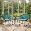 Modernes Terrassenmöbel Set mit 2 Sesseln und Tisch - 2