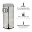 Kosmetikeimer Mod. Collungo 5L, satiniert, edelstahl, schwarz, freistehend, mit easy-close Absenkautomatik - 2