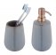 Bad-Acc.Set Mod. Sirmione, grau, Keramik, 2-teilig, kupferdetails, zylinderform - 2