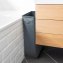 Wäschesammler Mod. Slim, anthrazit, Polyester, 46L, 20x60x40 cm, platzsparendes Design mit Griffen - 2