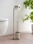 Stand WC-Garnitur Mod. Levante, satiniert, edelstahl, 23x63x17 cm, rostfrei, mit Toilettenpapierhalter - 2