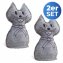 Raumentfeuchter Mod. Katze, 2er Set, schwerer Türstopper - 2