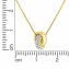 Halskette 375/- Gelbgold 2farbig mit Zirkonia - 2