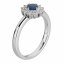 Ring 585 Gold mit 24 Brillanten zus. 0,19ct. und Safir blau - 2