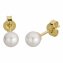 Ohrringe Gold 585 mit echten Akoya-Perlen weiss 5mm rund - 2