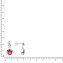 Ohrringe Silber 925 rhodiniert mit pinkem Quarz (beh.) - 2