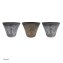 Blumentopf Nessa Ornamente Gold Silber 3er-Set - 2
