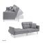 Schlafsofa Brigga Leinen Grau - 2