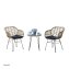 Balkonmöbel Set 3-teilig Rattan Optik mit Tisch und 2 Stühlen - 2