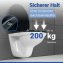WC Sitz Mod. Kos Schwarz, Toilettendeckel mit Absenkautomatik - 2