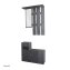 Garderobe Beton mit Spiegel Schrank und Ablage für Flur Diele oder Eingangsbereich - 2