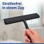 Bad- & Duschabzieher Mod. Agana, schwarz, silikon/edelstahl, 25x4x22 cm, mit magnetischer Wandhalterung - 2