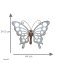 Metall Wanddekoration Schmetterling 44x35 cm dekorativ Vintage Look - 2