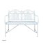 Gartenbank Creme Metallbank Celia - 2