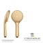 Duschkopf Gold matt, Universal-Handbrause, Ø 11 cm, 3 Strahlarten - 2