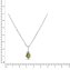 Anhänger mit Kette 925/- Sterling Silber glanz rhodiniert Peridot grün - 2